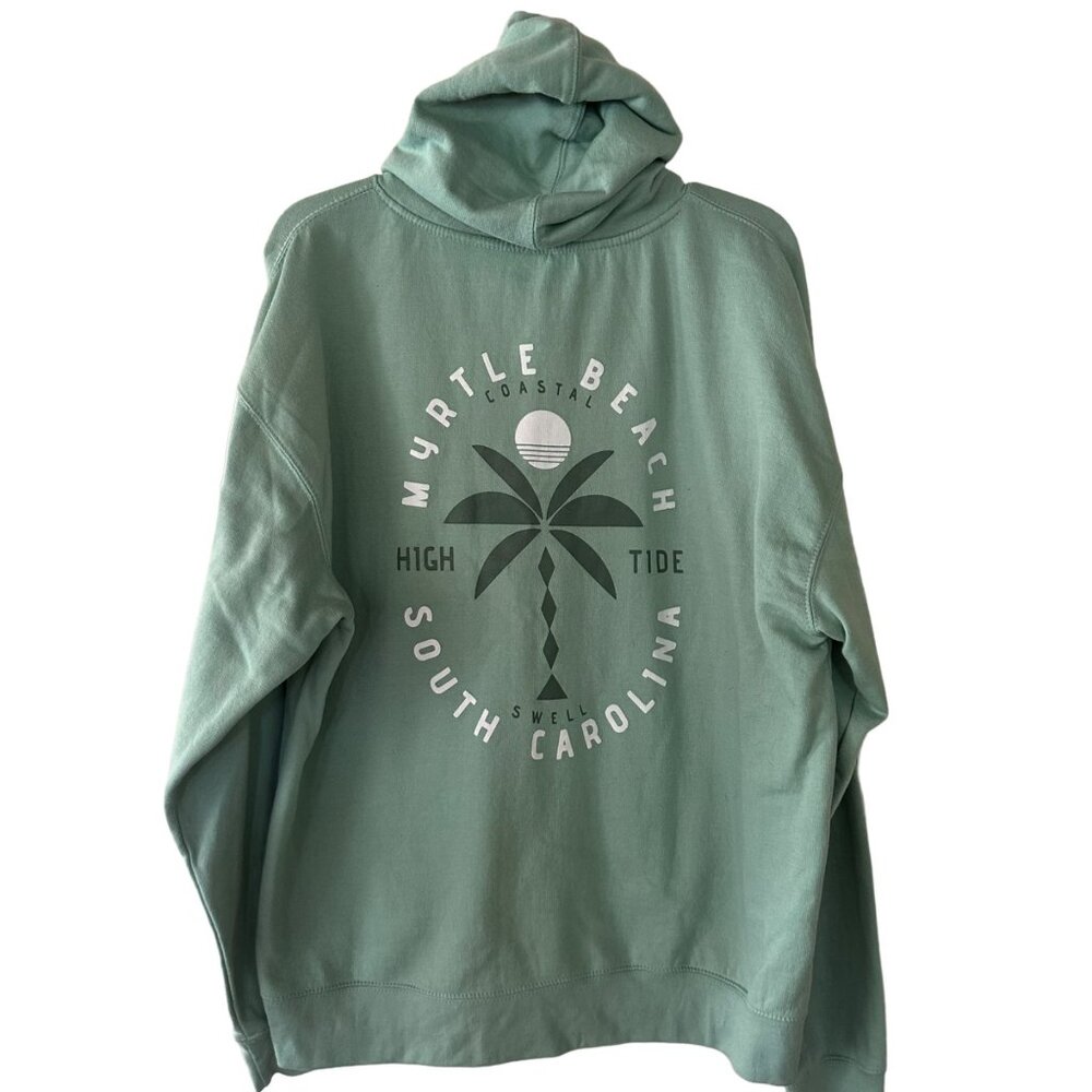 Coastal Swell Myrtle Beach Hoodie XL Sweatshirt Hooded Green Casual Vacation